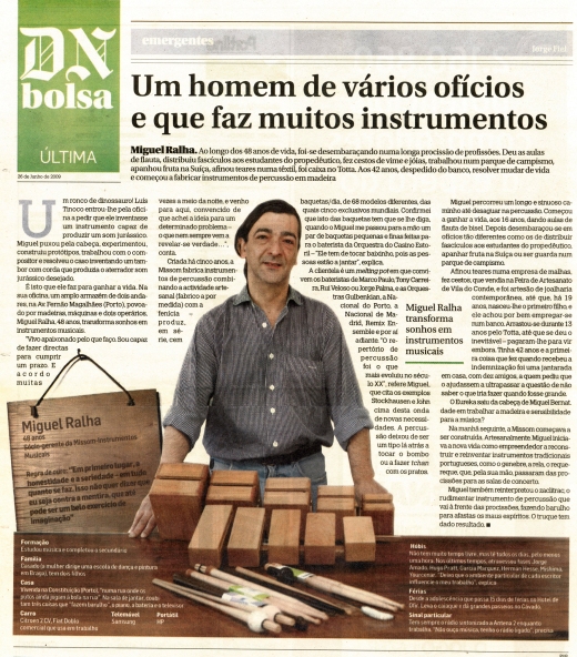 Entrevista Miguel Ralha ao Jornal DN